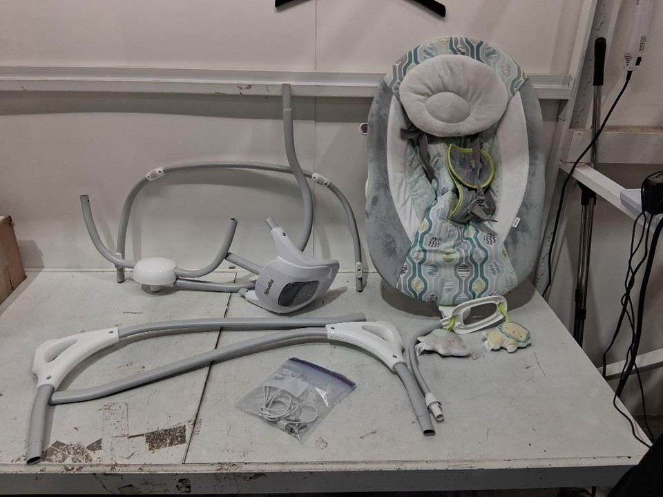 Ingenuity Simple Comfort Cradling Swing Everston-36.22" (h) x 29.53" (W) x 34.25" (D)-blue/grey/white-(model: 11149) image 8