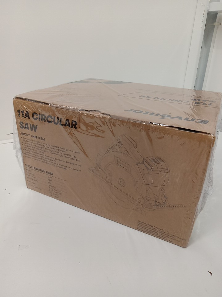 ENVENTOR corded 7-1/4" circular saw with precise laser guide & 2 assorted 185mm blades - 11a, 5800rpm - blue (MODEL: SGCS1400) image 7