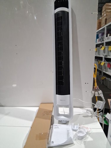 omnibreeze premium 38" Rotating tower fan with wifi CONTROL, 5-SPEEDS & REMOTE - white/BLACK (model: 5333021/dc2313r-g) image 3