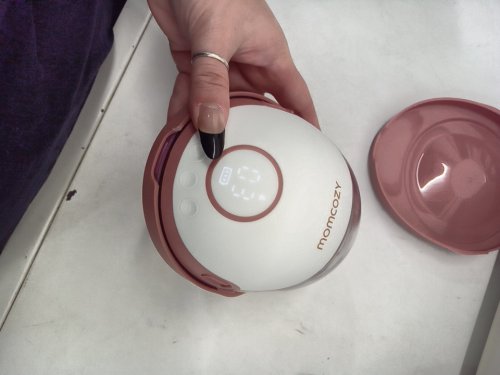 MOMCOZY MOBILE STYLE HANDS-FREE SLIM DOUBLE BREAST PUMP - COZY RED (MODEL: BP311) image 11