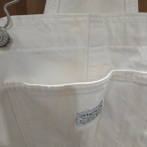 LEVI'S VINTAGE DENIM OVERALLS - EXTRA SMALL - WHITE - (MODEL:853150044) image 3