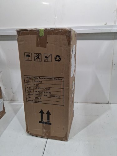 2pk Worth Tapered planters - 22" - white (model:G816A05) image 2