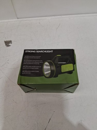 strong searchlight super bright handheld flashlight with side light - 3" x 6" - 220v - black/green - (model: 882b) image 2