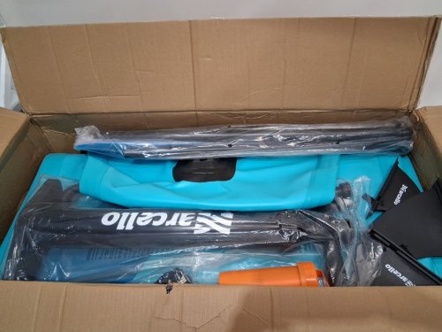MARCELLO INFLATABLE STAND UP PADDLE BOARD AND ACCESSORY KIT - 10.5"X33" - TURQUOISE MANTA image 3