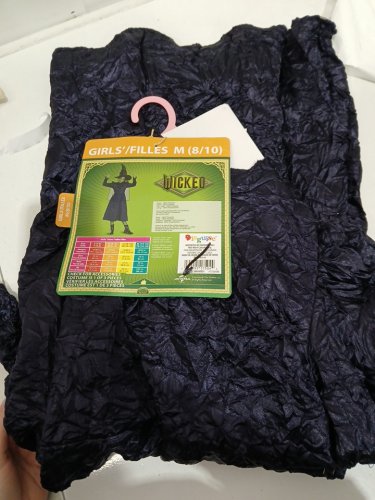 3PC GIRLS DISGUISE WICKED ELPHABA DELUXE COSTUME - MEDIUM 8-10 - PURPLE image 2