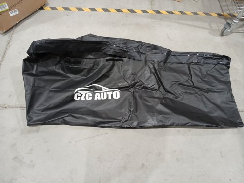 czc auto waterproof soft side hitch cargo carrier travel bag with straps - 20cu.ft. - 24" x 24" x 60" - black image 2