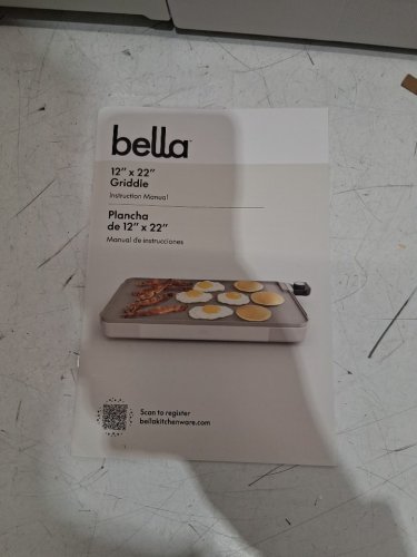 Bella Ceramic electric griddle for cooking at home - 12" x 22" - GREY (model: txg-621/2781607) image 6