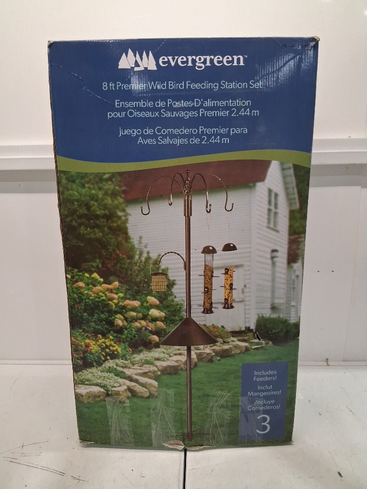 evergreen premier bird feeding station - 8ft - black/bronze image 5
