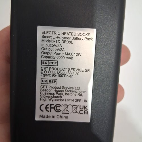 topdot type c power bank for heated clothes with battery lights - 5000mah - black (model: rtx-dr08l) image 5