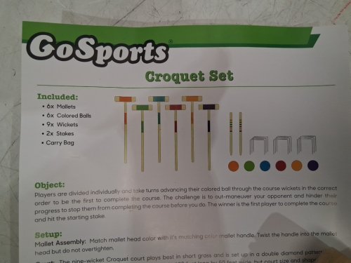 GOSPORTS 6 PLAYER DELUXE CROQUET SET FOR ALL AGES - MODERN WOOD DESIGN - (MODEL: CROQUET-01) image 4