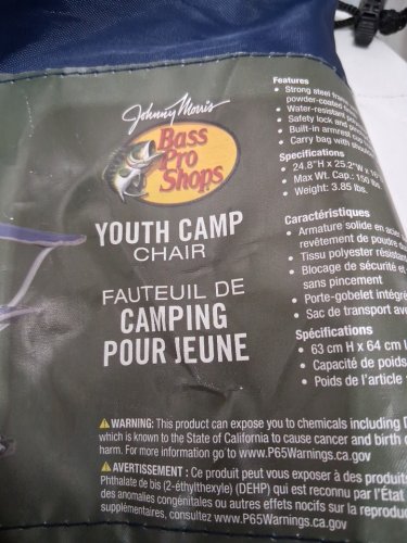YOUTH BPS CAMP CHAIR WITH CARRYING BAG - BLUE image 3