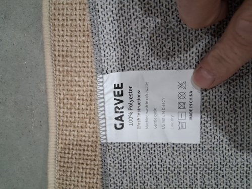 Garvee Washable Entryway Non Slip Runner Rug - 8FT x 10FT - solid distressed beige image 3