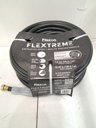 FLEXON FLEXTREME CONTRACTOR GRADE HOSE WITH GUARD & GRIP - 5/8" X 100FT - BLACK (MODEL: 1765024) image 2