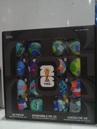 16pc fifa world cup 2026 host cities soccer ball set in display box - size 1(mini) - assorted (model: 1872202) image 2
