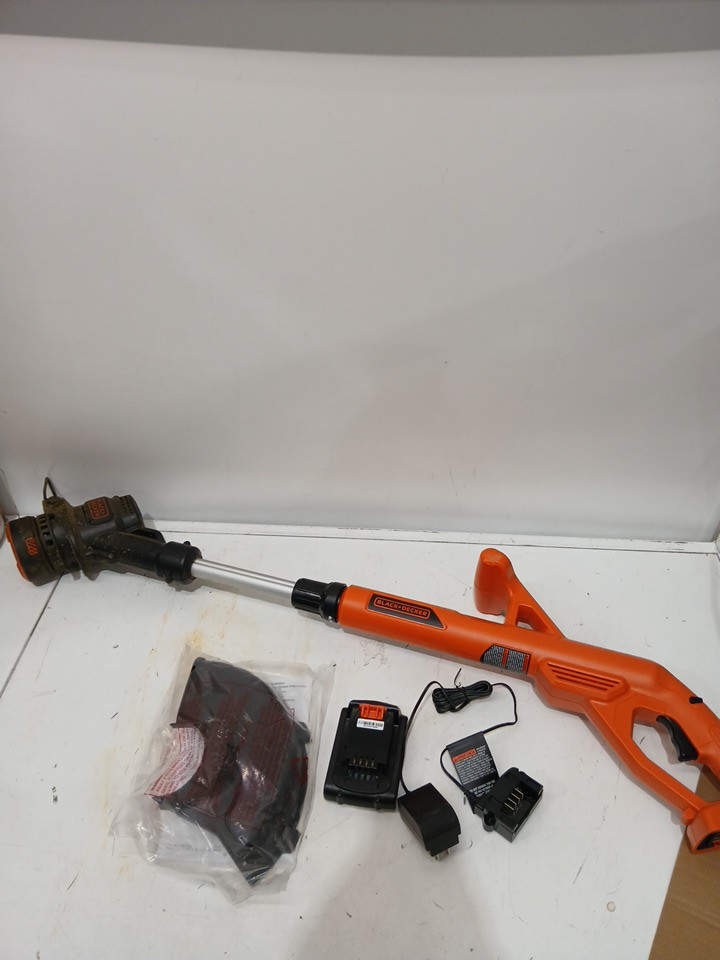 BLACK+DECKER STRING TRIMMER/EDGER - 10" - BLACK/ORANGE (MODEL: LST201-ca) image 6