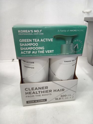 2PK AMOS professional green tea active shampoo - 500ml/each image 2