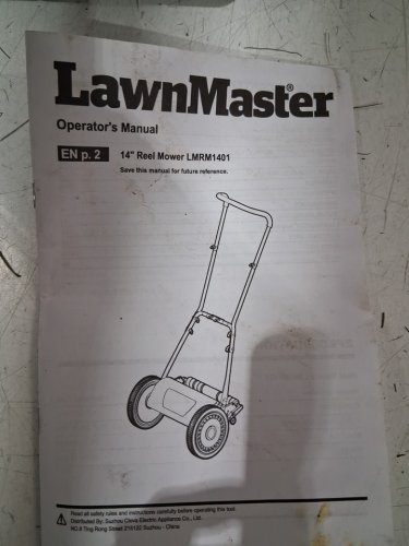 lawnmaster 5-blade push reel law mower - 16" Width - orange/black (model: lmrm1602) image 3