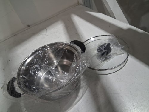 stainless steel soup pot with lid - 8" image 3