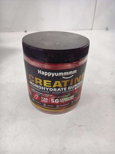 (120 Gummies) Happyummmm Creatine Monohydrate Strength Boosting Gummies- STRAWBERRY image 2