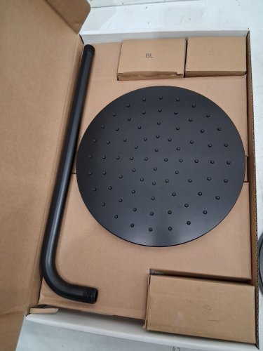 delta Faucet Modern Raincan 2-Setting Round Shower System With rainfall head/ hand shower & Rough Valve - matte black (model: 342701-BL) image 8