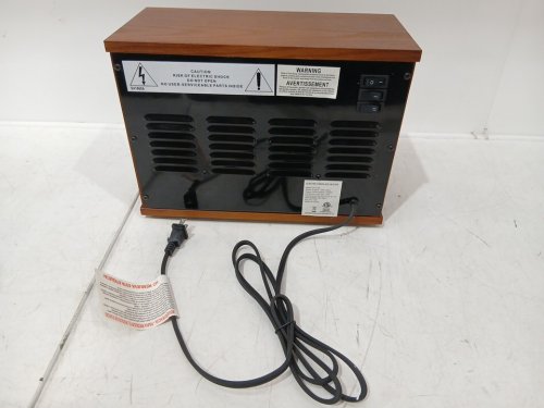 DONYER POWER Mini Electric Fireplace Tabletop Portable Heater - 1500W -14"- BROWN (Model: fej16b) image 7