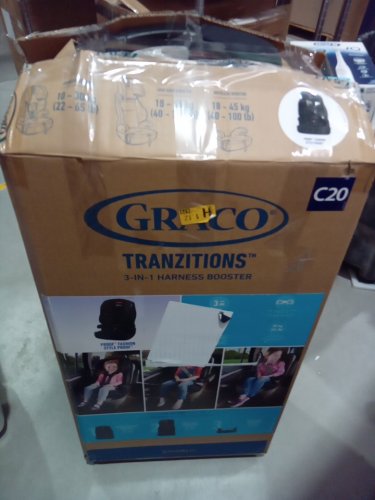 GRACO C20 TRANZITIONS 3-IN-1 HARNESS BOOSTER CAR SEAT - 100LBS CAP - BLACK (MODEL: 2035724) image 2