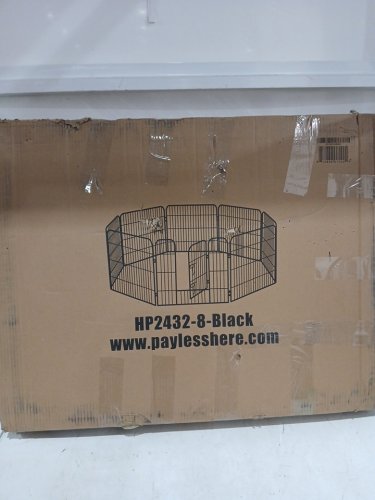 BESTPET 8-PANEL HEAVY DUTY PET PLAYPEN - OUTDOOR OR INDOOR EXERCISE PEN FOR CATS, DOGS -  24" x 31" each - black (model: hp2432-8-black) image 2