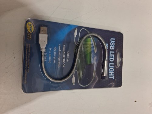 2pk flexible Gooseneck Mini LED USB light - silver image 2