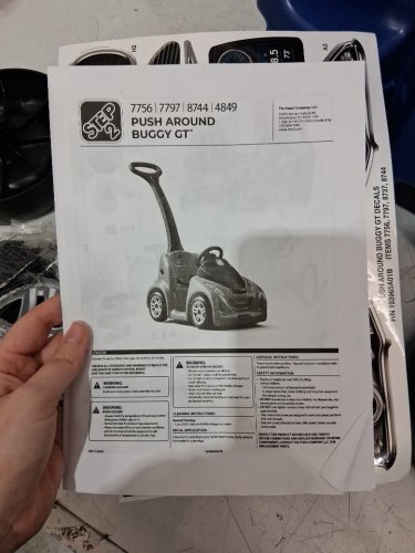 Step2 Push Around Buggy GT car with seat belt & horn - 50LBS max - BLUE/BLACK (Model: 779799) image 9