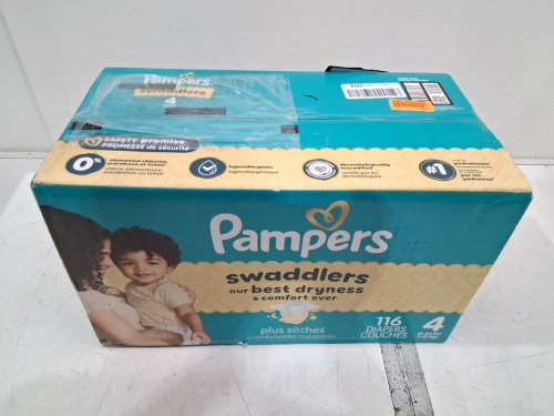 116pk pampers swaddlers disposable diapers - size 4 (15-34lbs) image 2