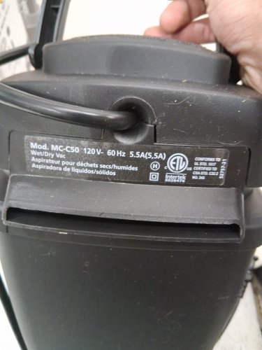 SHOP-VAC MICRO WET/DRY VACUUM - 1GAL, 1.0 PHP 120v (MODEL: MC-c50) image 2