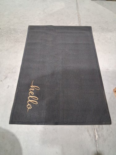 Dexi front door mat indoor/outdoor entryway rug - 4ft x 6ft - Grey/black image 4