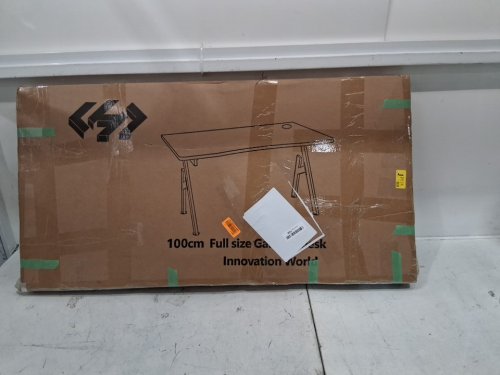 DPS RADIUS GAMING DESK WITH LED LIGHTS - 60" X 30.2" - BLACK (MODEL: 1782772) image 2