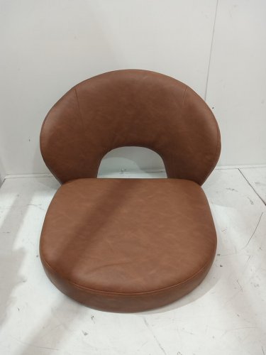 4pk modern upholstered faux leather armless dining chairs - 18" x 23" - brown image 7