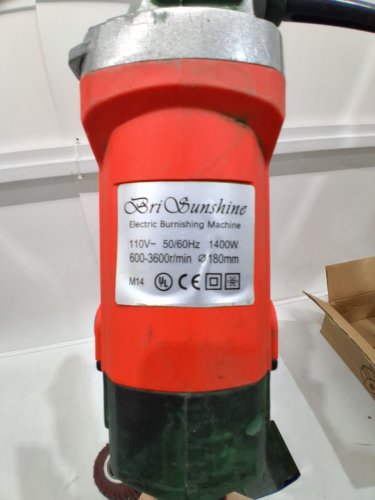 BriSunshine Multisurface electric burnishing/Polisher machine for Metal & Wood - 1400W - 600-3600RPM - Red/Black image 8