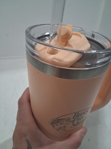 Bass Pro Shops Mug with Slider Lid and Straw - 30oz- Apricot Ice image 3