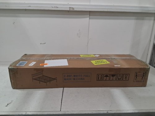 metal platform bedframe -Full 77.76" x 54.49 -white image 5