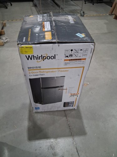 Whirlpool 3.1CuFT Mini Fridge with freezer - Stainless Steel - (Model: WH31S1E) image 2