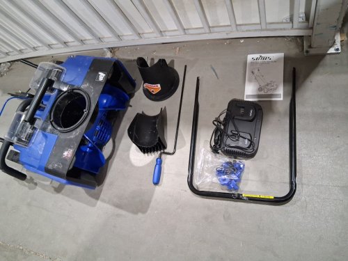 SOYUS cordless electric Snow Blower - 40V, brushless motor, 20" clearing path, Dual LED Lights - blue (model: asysn0150040) image 3