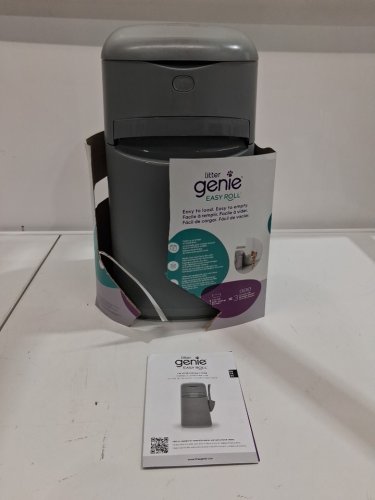 Litter Genie Easy Roll Pail with Easy Roll with Refill Bags and Odour-locking - holds up to 8 days of cat litter - grey (Model: 666594/I000371) image 2