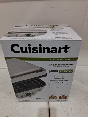 CUISINART 2-IN-1 BELGIAN WAFFLE MAKER WITH PANCAKE PLATE - STAINLESS STEEL (MODEL: WAF-350C) image 2