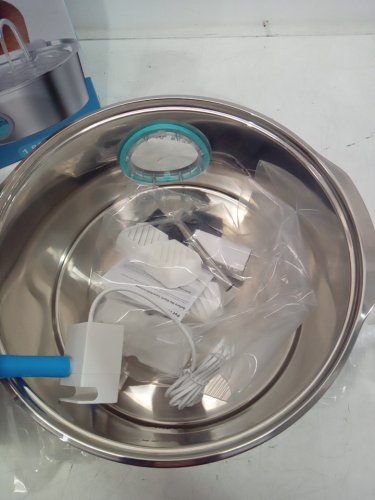 grookpet stainless steel pet water drinking fountain - 7l - silver - (model: s13) image 3