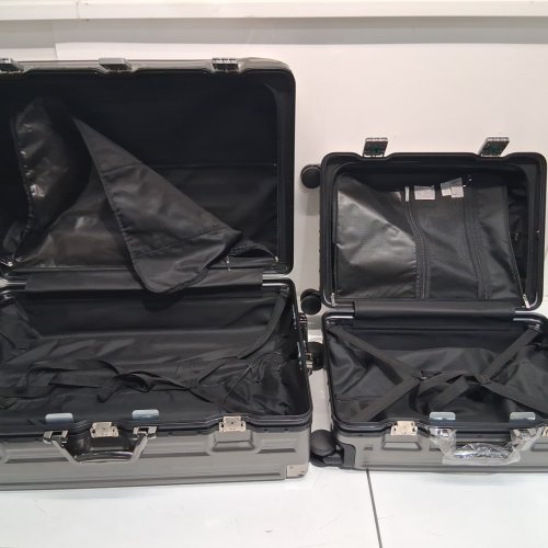 2PC KRUTE ZIPPERLESS CHECKED ALUMINUM FRAME PC HARDSHELL LUGGAGE SUITCASE SET WITH USB PORT & TSA LOCK - 20"/28" - SILVER (MODEL:KT8888-U/KT8888-PC) image 5