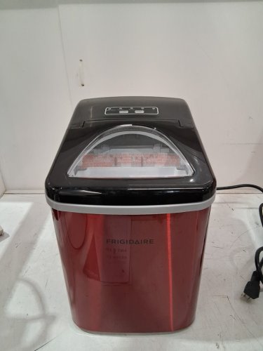 FRIGIDAIRE COMPACT ICE MAKER - MAKES 26LBS/DAY - metallic RED (MODEL: EFIC117-SSRED-COM) image 3