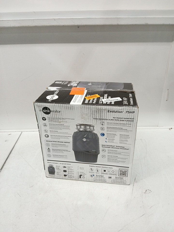 InSinkErator Evolution 0.75HP 3/4 HP Household Food Waste Disposer advanced series - grey (MODEL: evolution .75hp-2) image 3