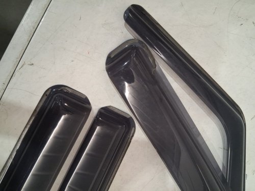 4pc Hilake in-channel window visor guards for ford f150 2009 to 2014 - smoked black image 4