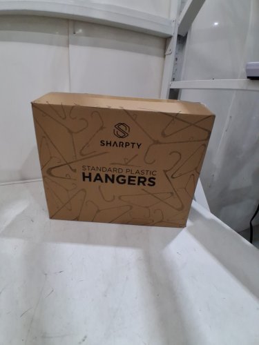 60PK SHARPTY STANDARD PLASTIC HANGERS - WHITE image 2