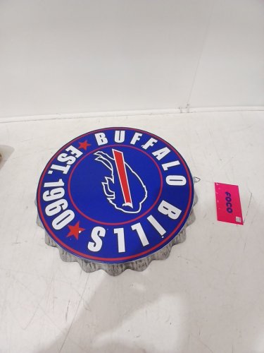 NFL 2016 Metal Hanging Bottle Cap Wall Sign - one size - football Team theme/blue image 3