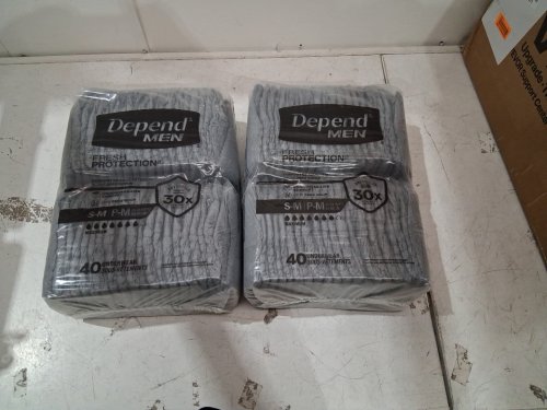 80PK DEPEND FRESH PROTECTION ADULT INCONTINENCE UNDERWEAR FOR MEN - S-M, 25" - 34" - GREY (MODEL:10036000542025) image 2