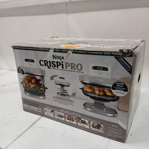 NINJA CRISPI PRO 6-IN-1 GLASS AIR FRYER - 2.5QT - BONE (MODEL: AS101CLG) image 2